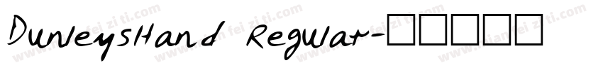 DunleysHand Regular字体转换